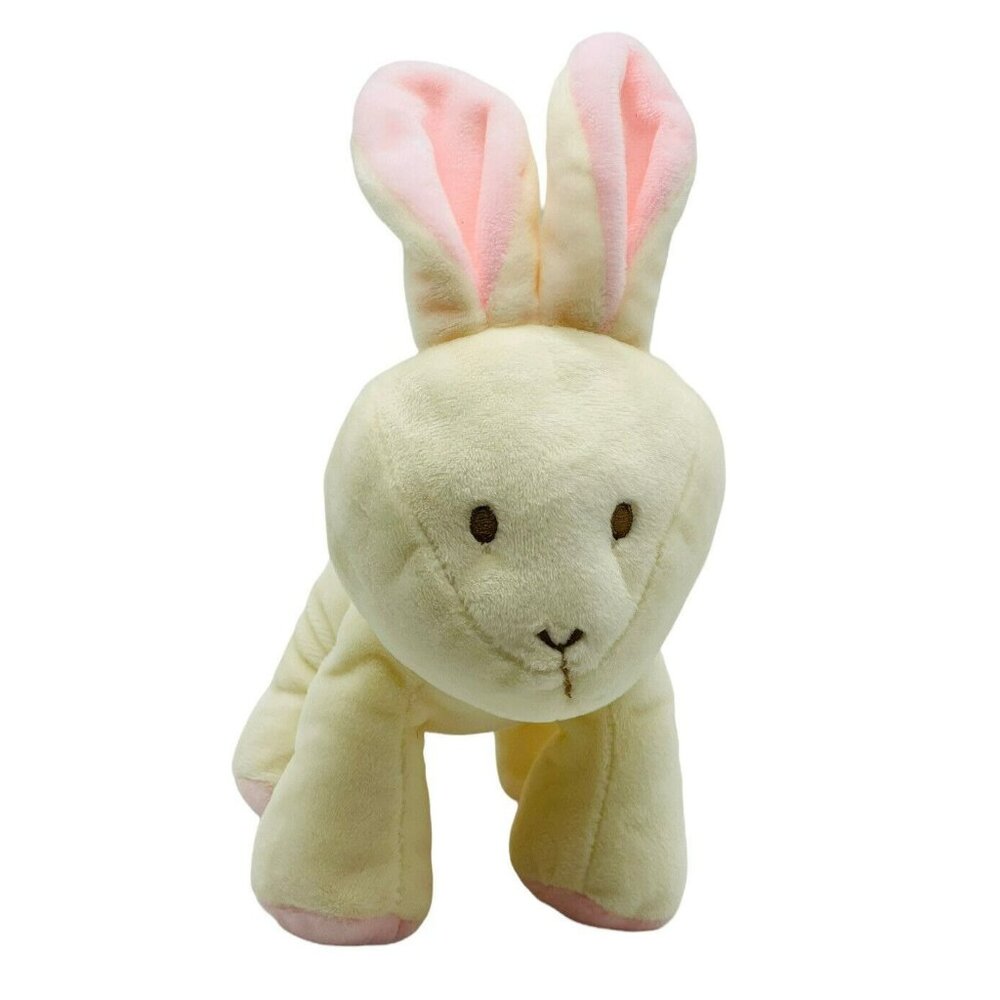 Kellytoy Bunny Plush Rattle Baby Cream Pink Lovey Crinkled Ears Sensory Toy